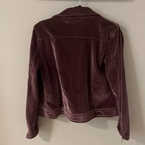 Velvet purple moto jacket - Picture 8 of 10